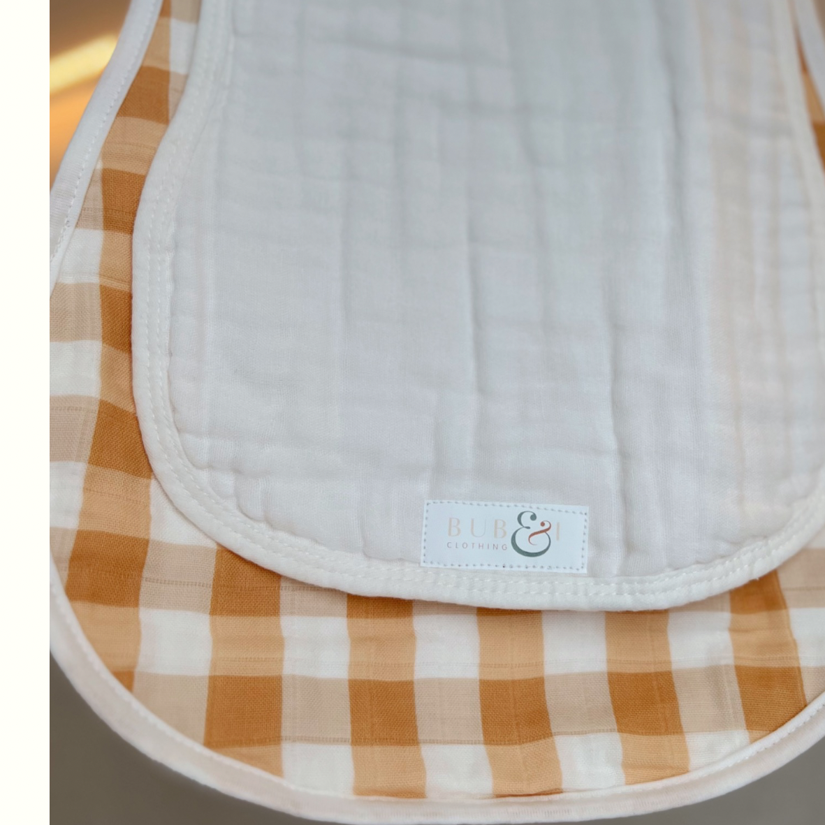 Burping Cloth Giraffe & Vichy Check