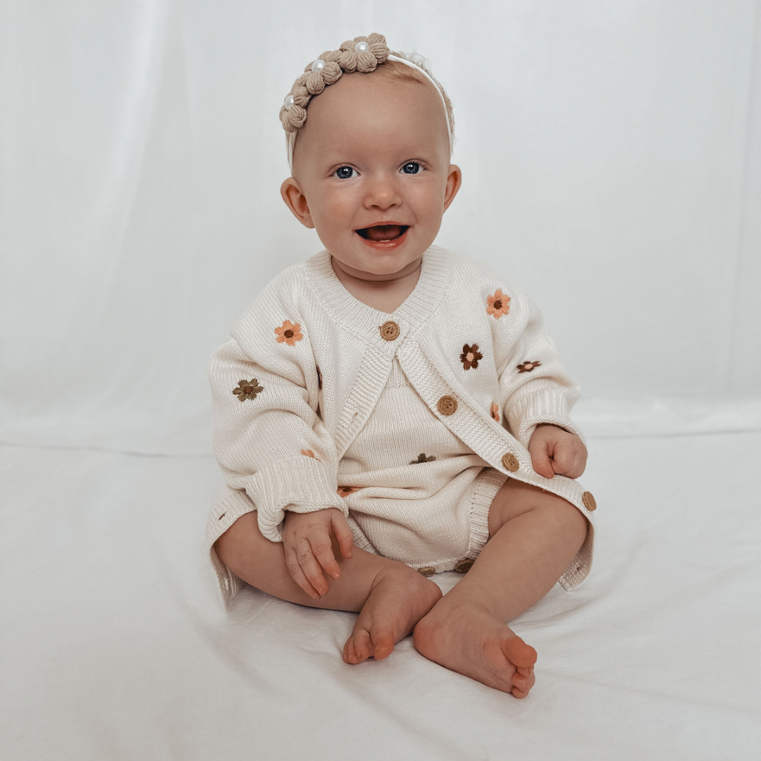 Daisy Blossom Knitted Romper