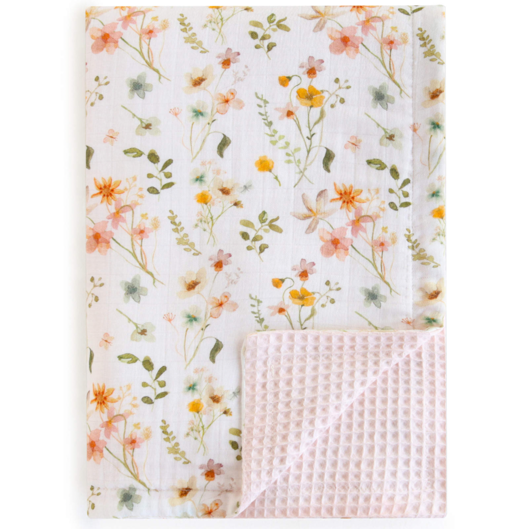 Double Layered Floral Blanket