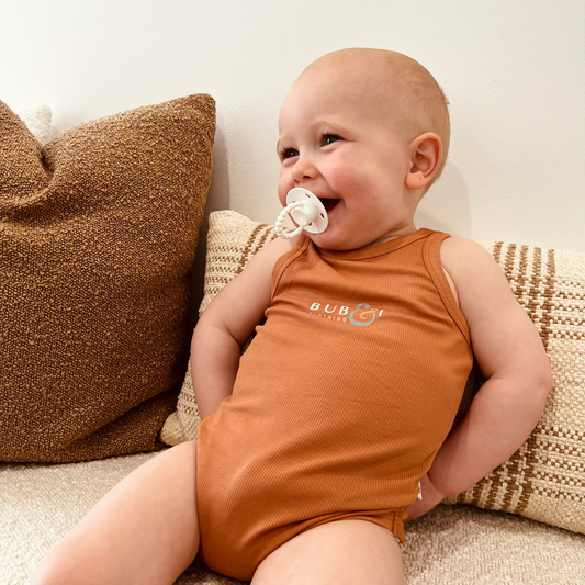 baby Body suit Burnt Orange