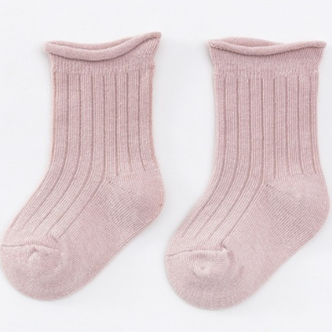 Rusty pink baby Socks