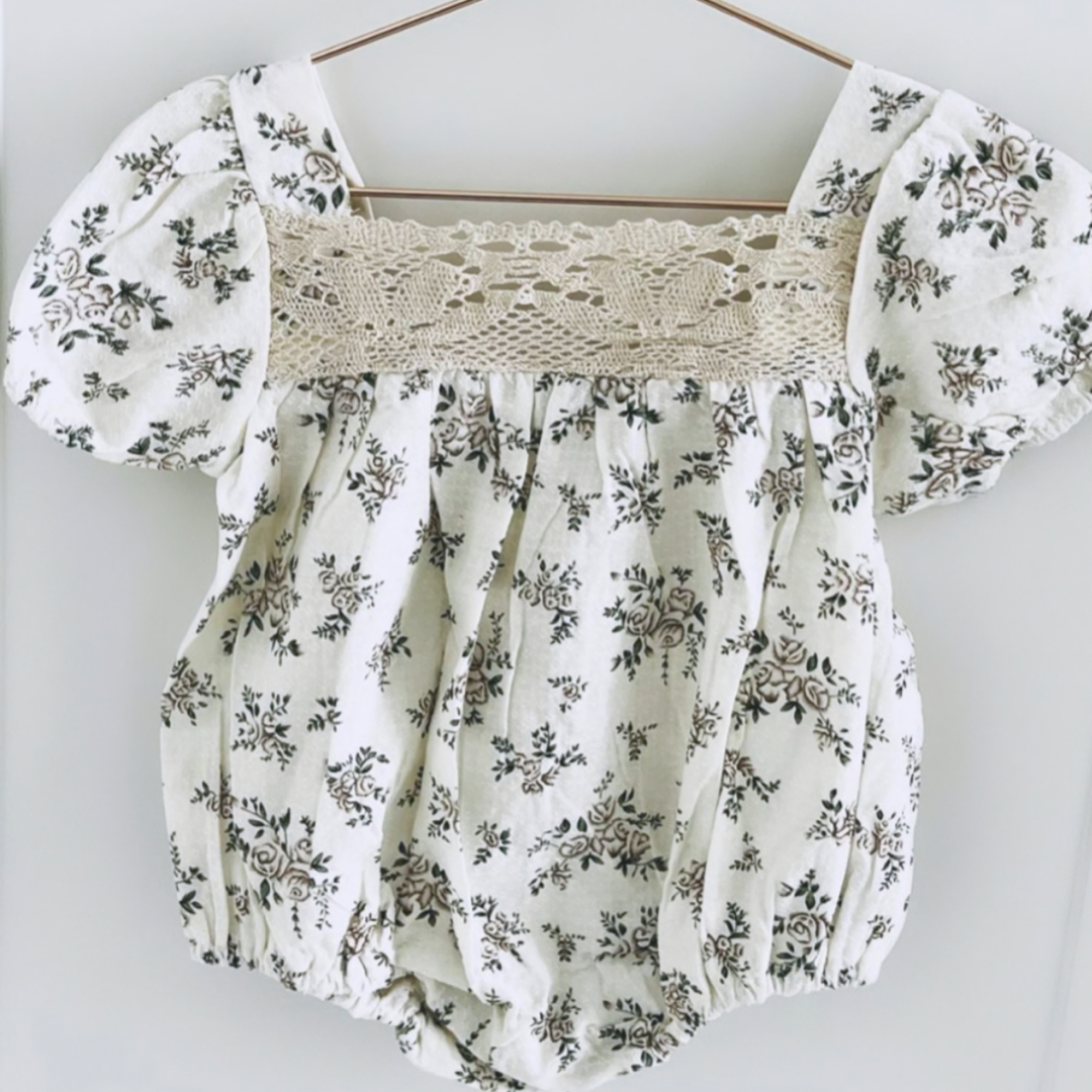 baby girl flower romper