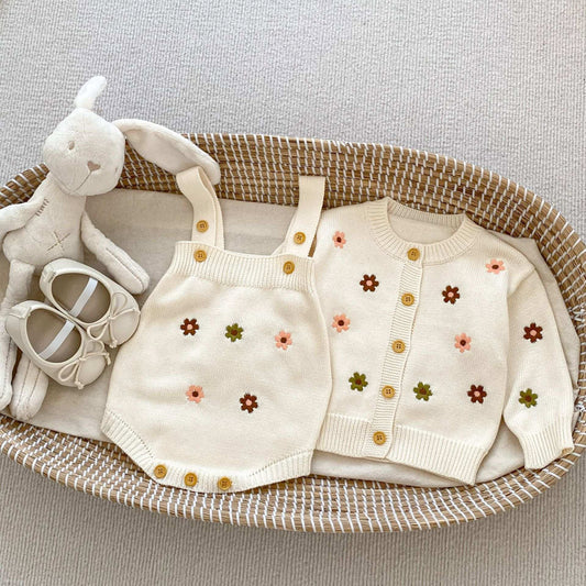Daisy Blossom Knitted Romper