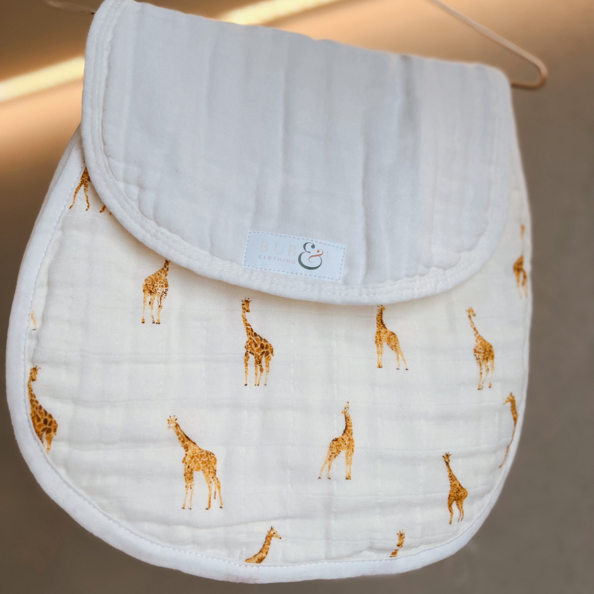 Burping Cloth Giraffe & Vichy Check