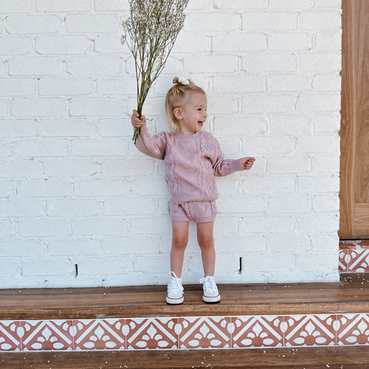 Dusty Pink Sweetheart Knit