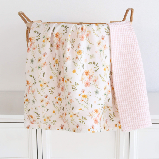 Double Layered Floral Blanket