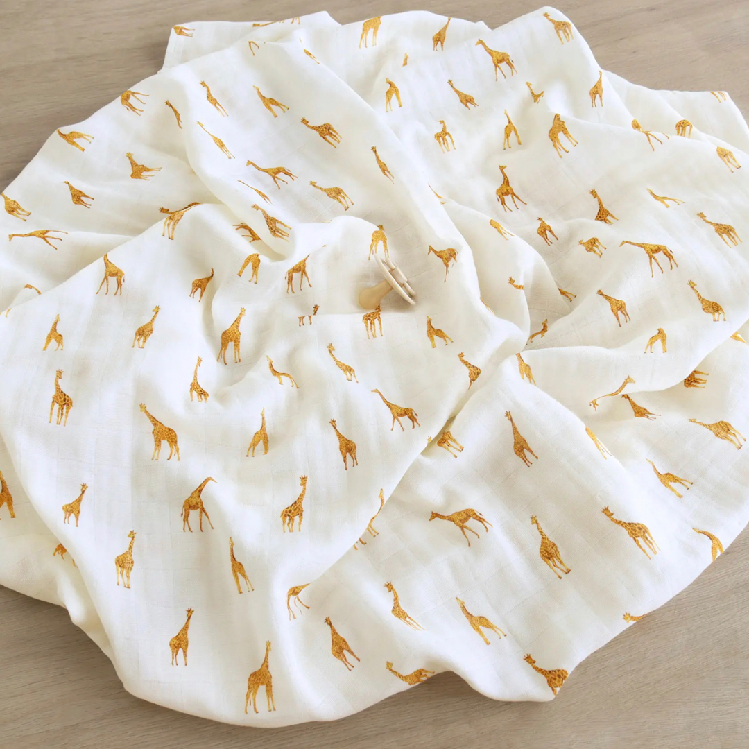 Giraffe & Vichy Check Swaddles