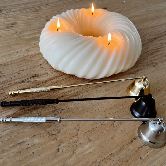 candle snuffer gold matte black chrome